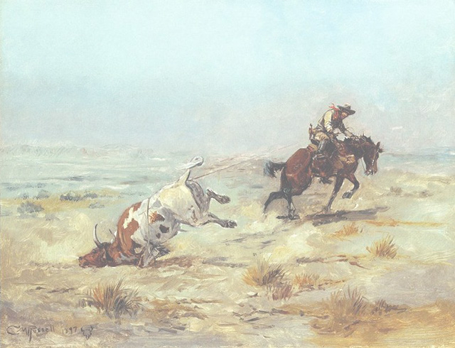 Cowpunching Painting